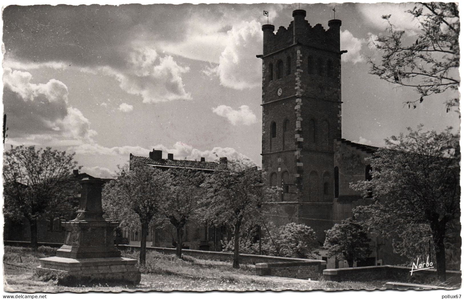 CPSM DE CANET-VILLAGE  (PYRÉNÉES ORIENTALES)  LE CLOCHER DE L'ÉGLISE - Canet En Roussillon