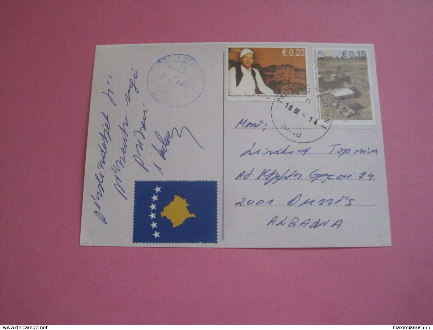 Kosovo Postcard Sent From Prizren To Durres Albania 2017 (1) - Kosovo