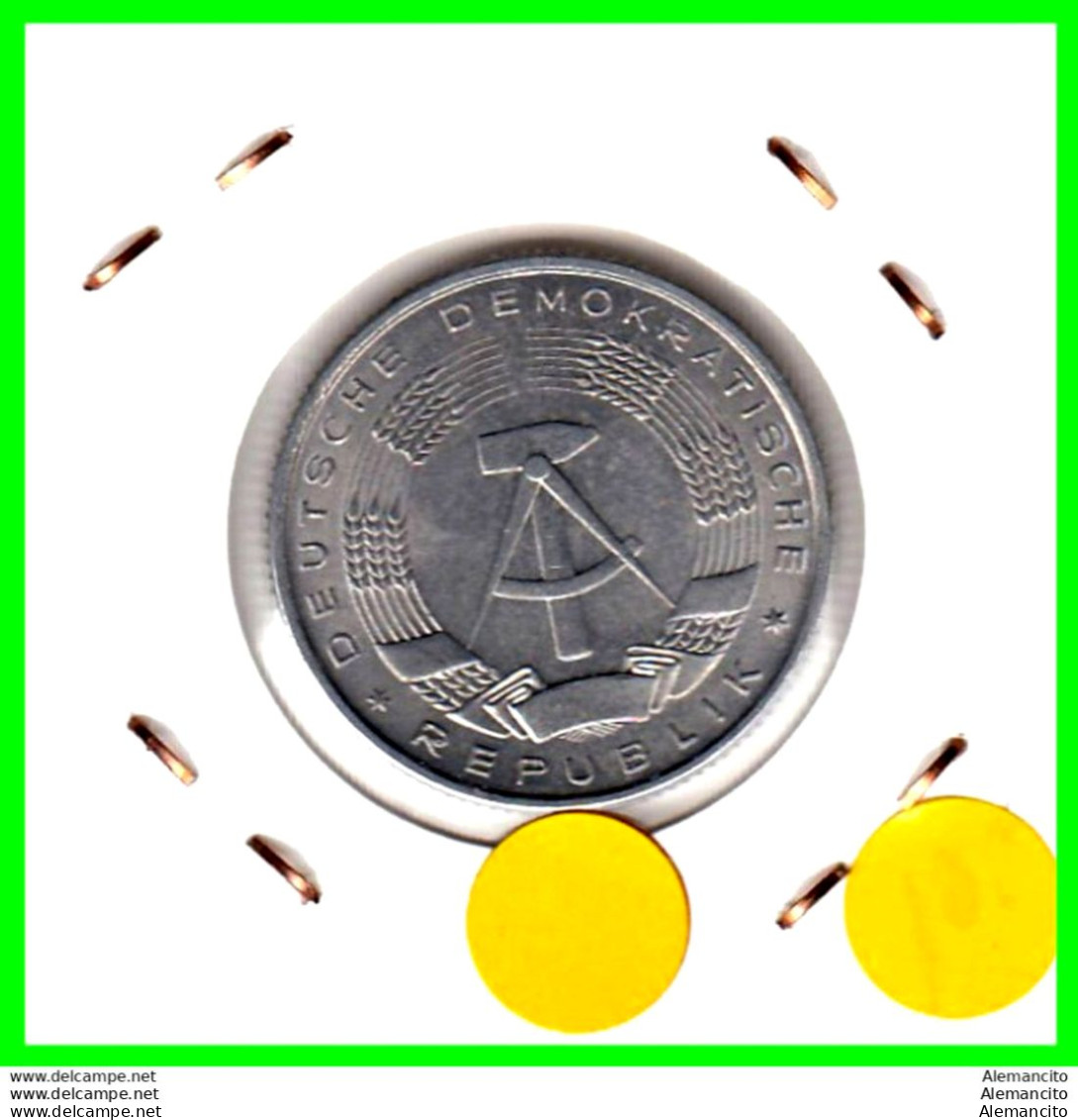 ( GERMANY DDR ) REPUBLICA DEMOCRATICA DE ALEMANIA (DDR) MONEDA DE 2-DM AÑO 1957  MONEDA ALUMINIO - 27 mm.  EMBLEMA - 2 Marchi