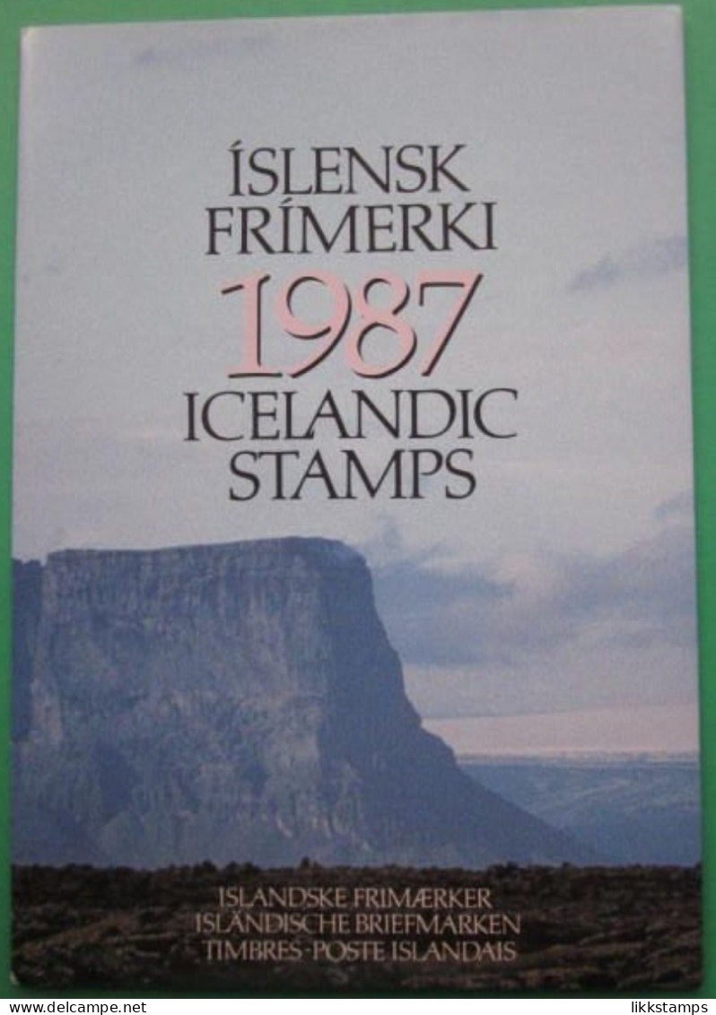 EMPTY 1987 ICELAND YEAR PACK ( NO STAMPS ) BUT USEFUL INFORMATION. #03268 - Full Years