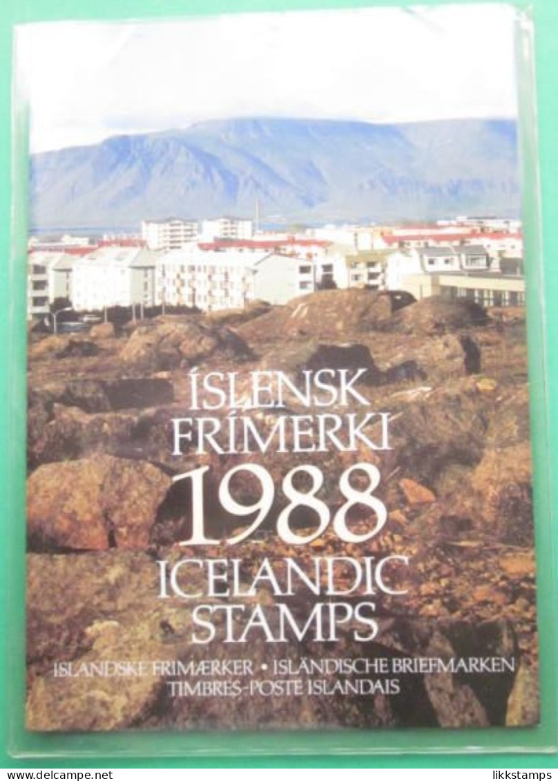 EMPTY 1988 ICELAND YEAR PACK ( NO STAMPS ) BUT USEFUL INFORMATION. #03269 - Full Years