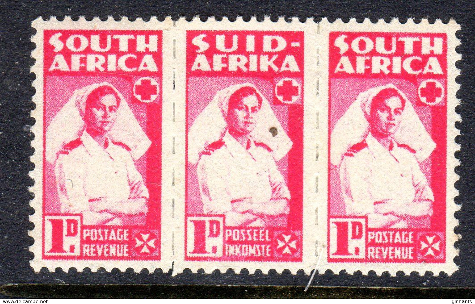SOUTH AFRICA - 1943 NURSES UNIT OF 3 FINE  MOUNTED MINT MM * SG 98 - Unused Stamps