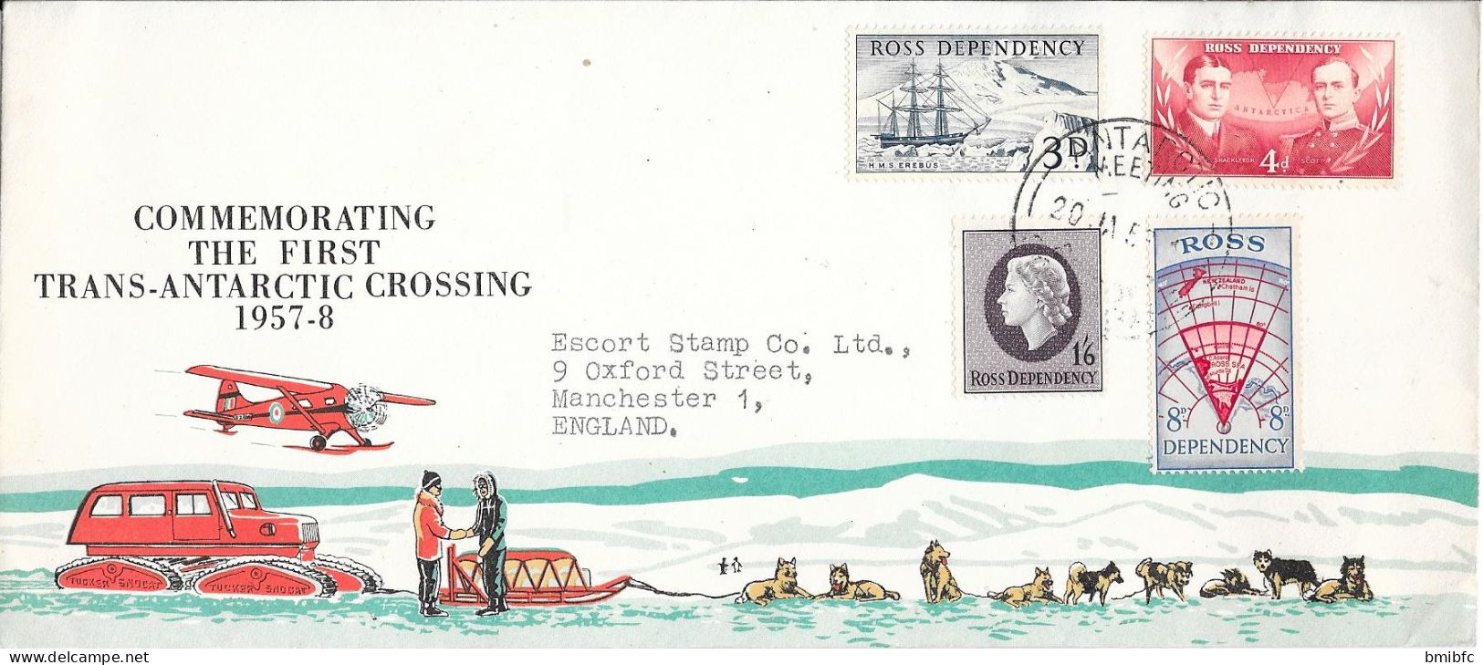 COMMEMORATING THE FIRST TRANS-ANTARTIC CROSSING 1957-8 - Lettres & Documents