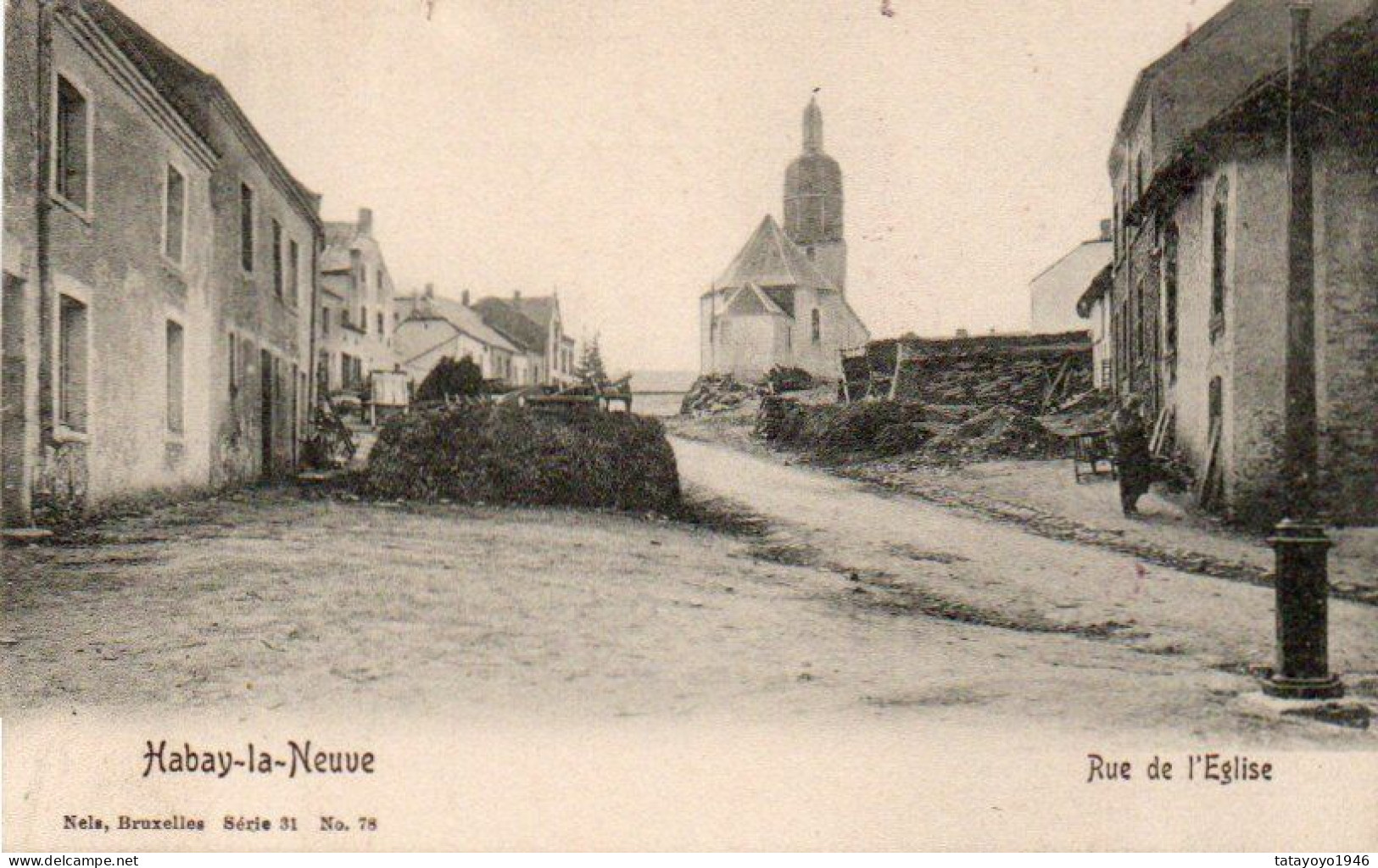 Habay-la-neuve  Rue De L'eglise N'a Pas Circulé - Habay