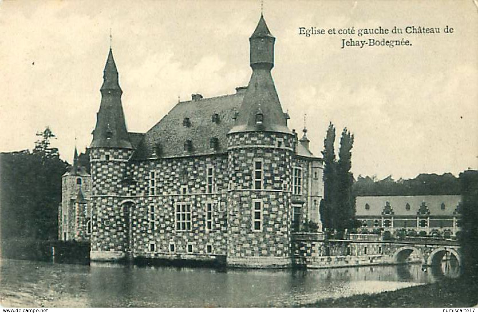 Cpa JEHAY BODEGNEE - Eglise Et Côté Gauche Du Château - Amay