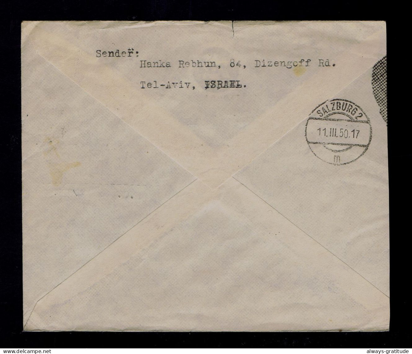 Sp10123 ISRAEL ... Mailed 1950 Salzburg - Sonstige & Ohne Zuordnung