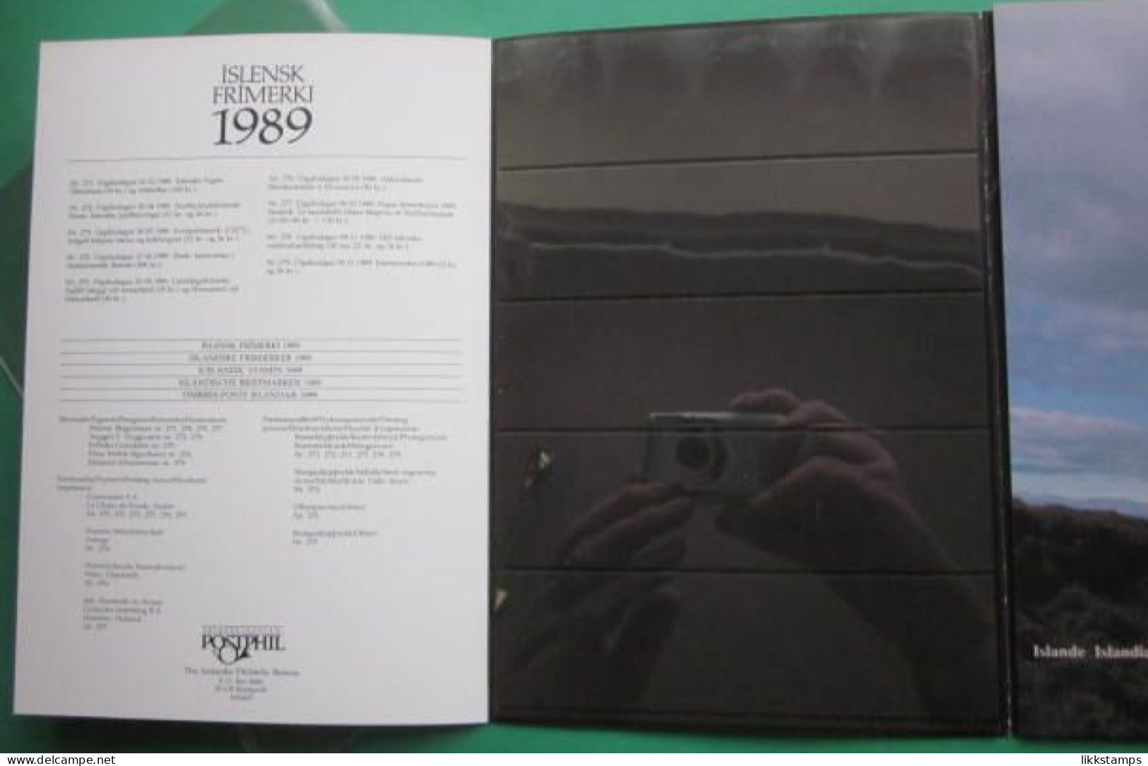 EMPTY 1989 ICELAND YEAR PACK ( NO STAMPS ) BUT USEFUL INFORMATION. #03270 - Full Years