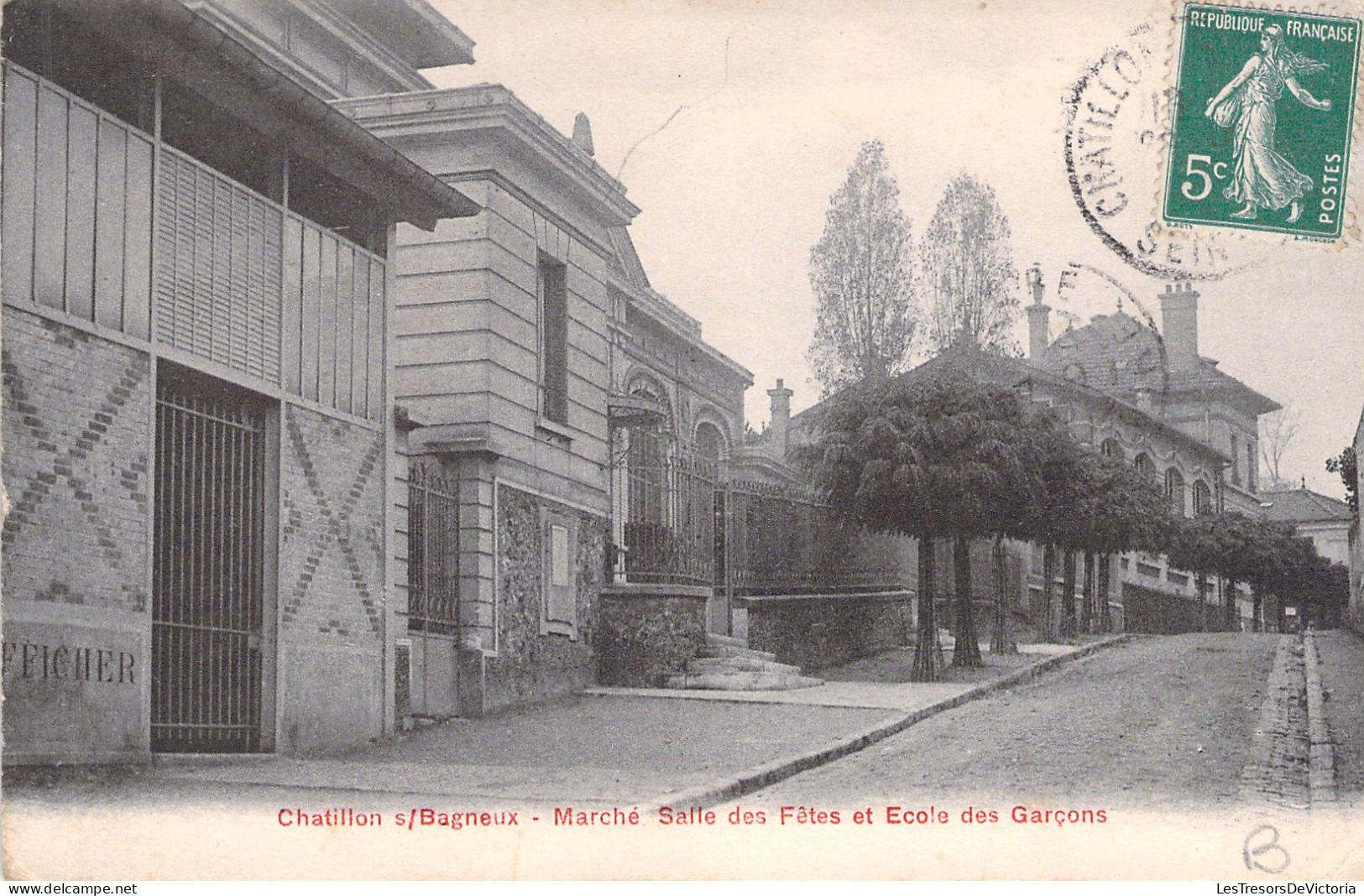 FRANCE - Chatillon S/ Bagneux - Marché Salle Des Fetes Et Ecole Des Garçons - Carte Postale Ancienne - - Châtillon