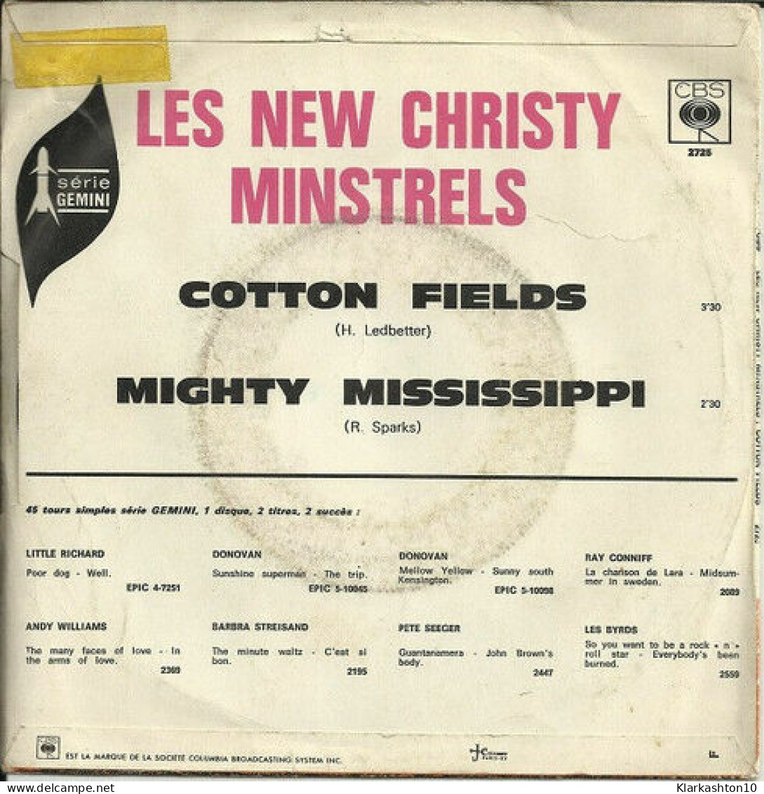 Cotton Fields / Mighty Mississippi - Zonder Classificatie