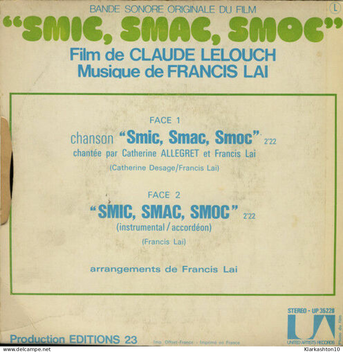 Bande Originale Du Film Smic Smac Smoc - Zonder Classificatie