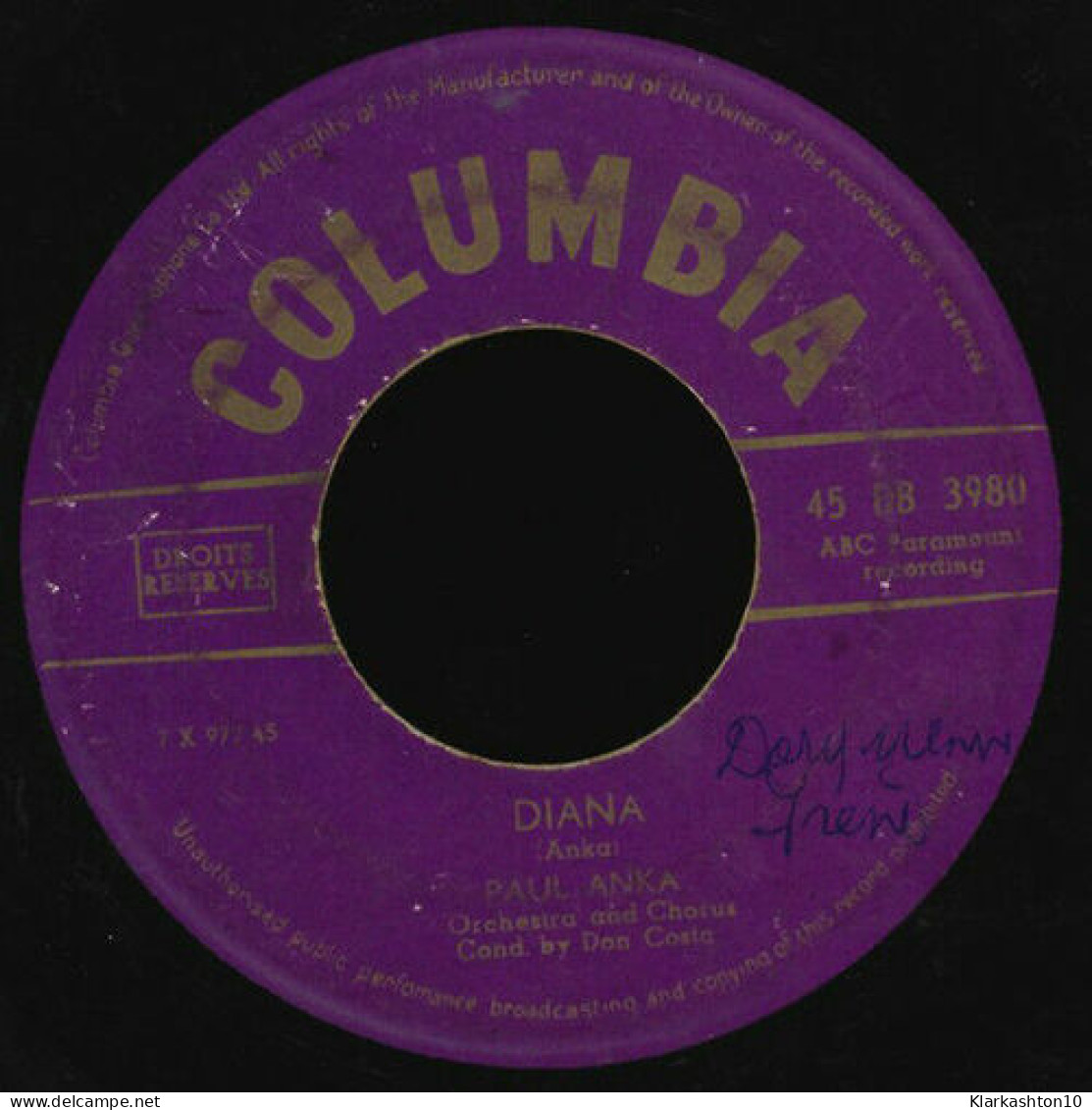 Diana / Don't Gamble With Love - Unclassified