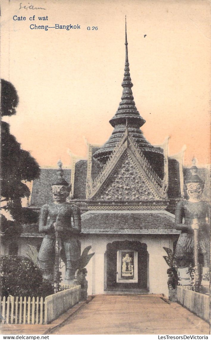 Thailande - Cate Of Wat - Cheng - Bangkok - Carte Postale Ancienne - - Thailand