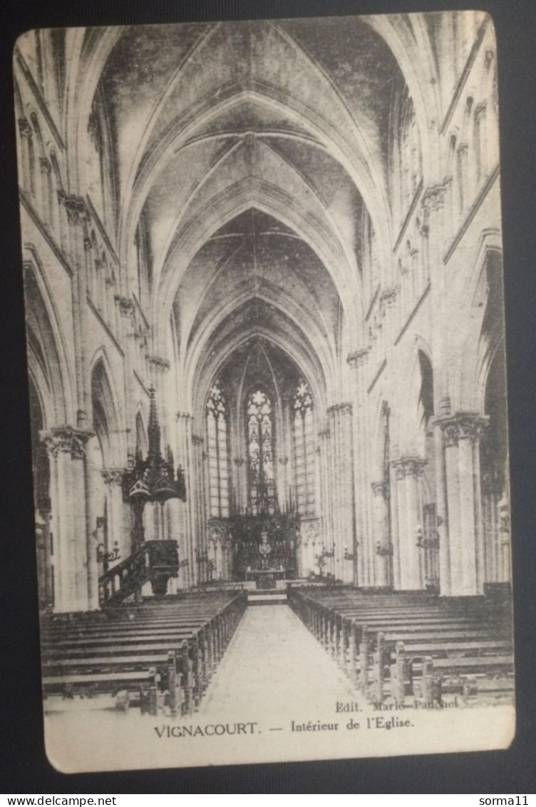 CPA VIGNACOURT 80 Intérieur De L'Eglise - Vignacourt