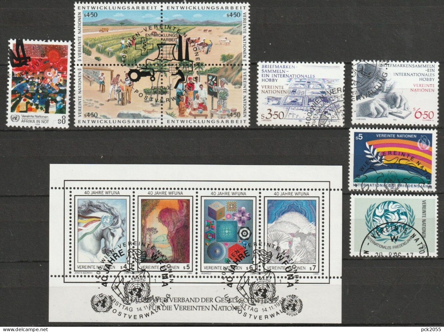 UNO Wien Jahrgang 1985 MiNr.55 -  67 O Gest. Komplett ( 2320)  Günstige Versandkosten - Used Stamps