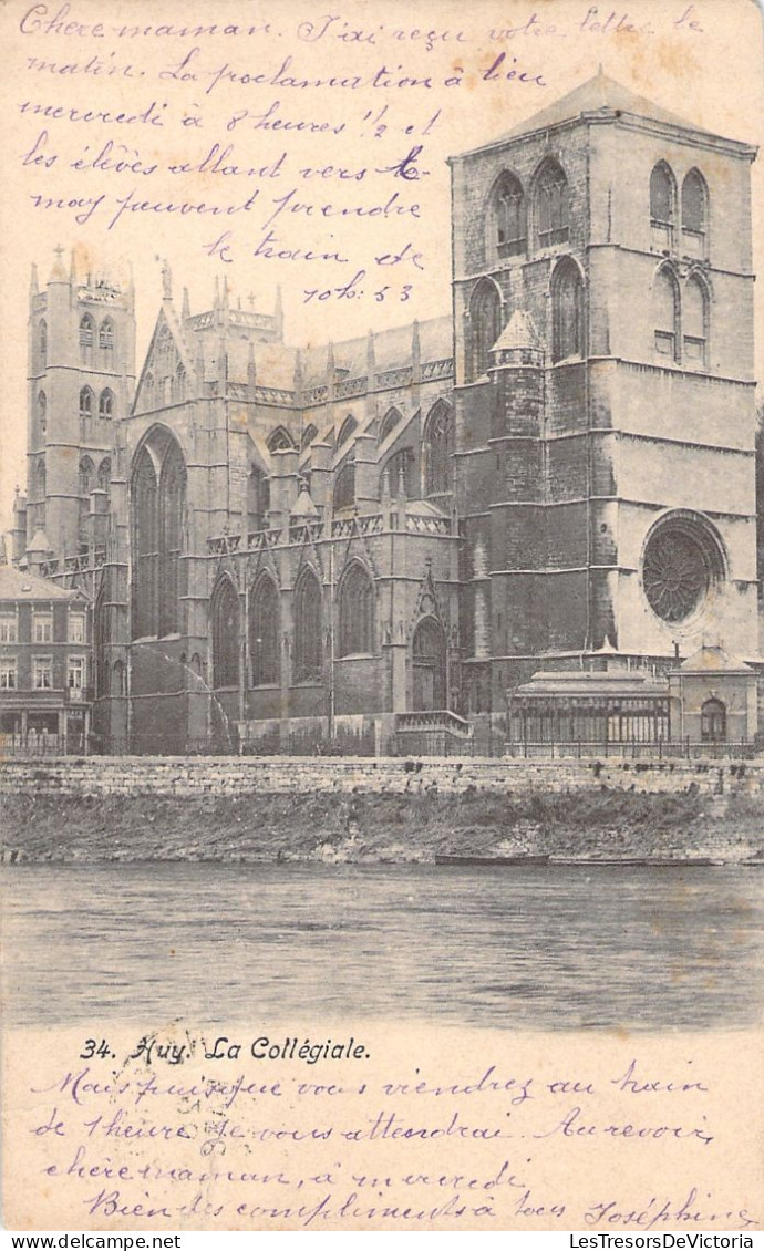 BELGIQUE - Huy - La Collégiale - Carte Postale Ancienne - - Huy