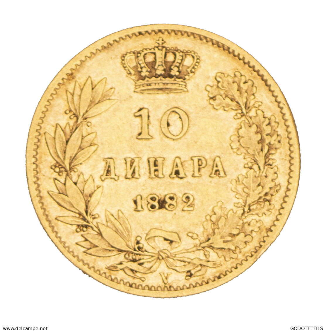 Serbie-Milan IV- 10 Dinars 1882 Vienne - Serbia