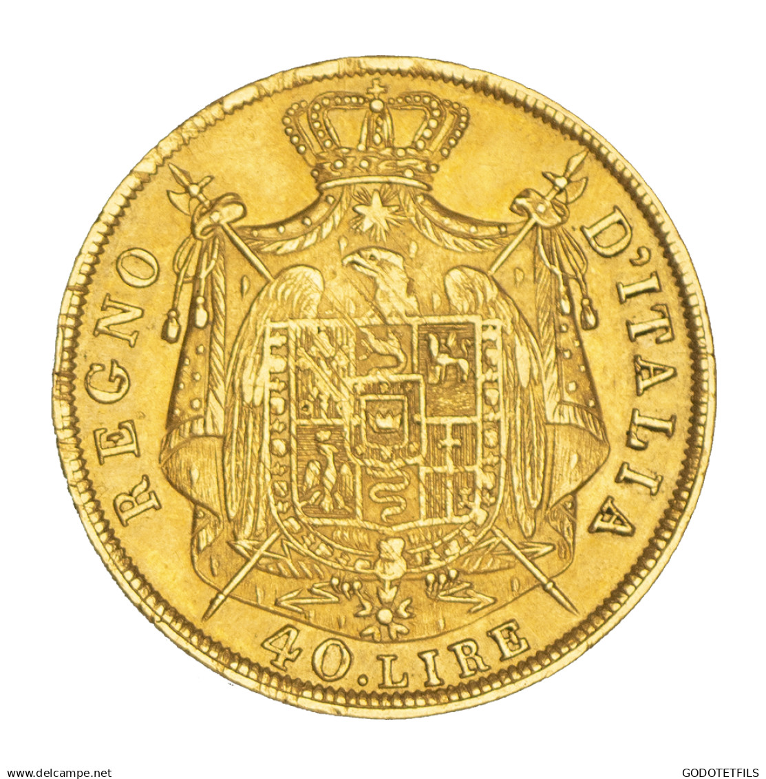 Premier-Empire-Royaume DItalie- 40 Lire Napoléon Ier 1808 Milan - Napoléonniennes