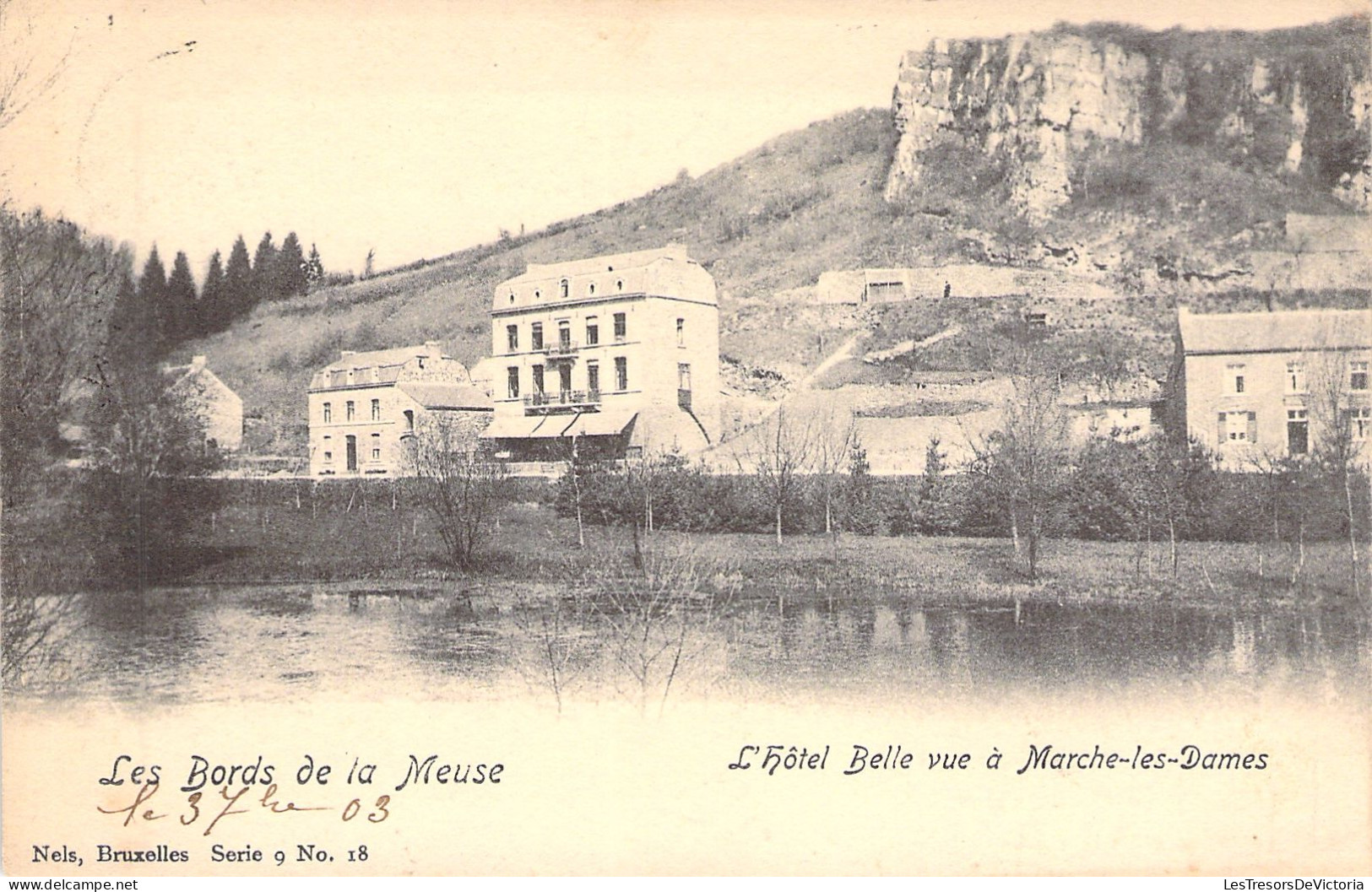 BELGIQUE - Les Bords De La Meuse - L'hotel Belle Vue A Marche Les Dames - Nels - Carte Postale Ancienne - - Autres & Non Classés