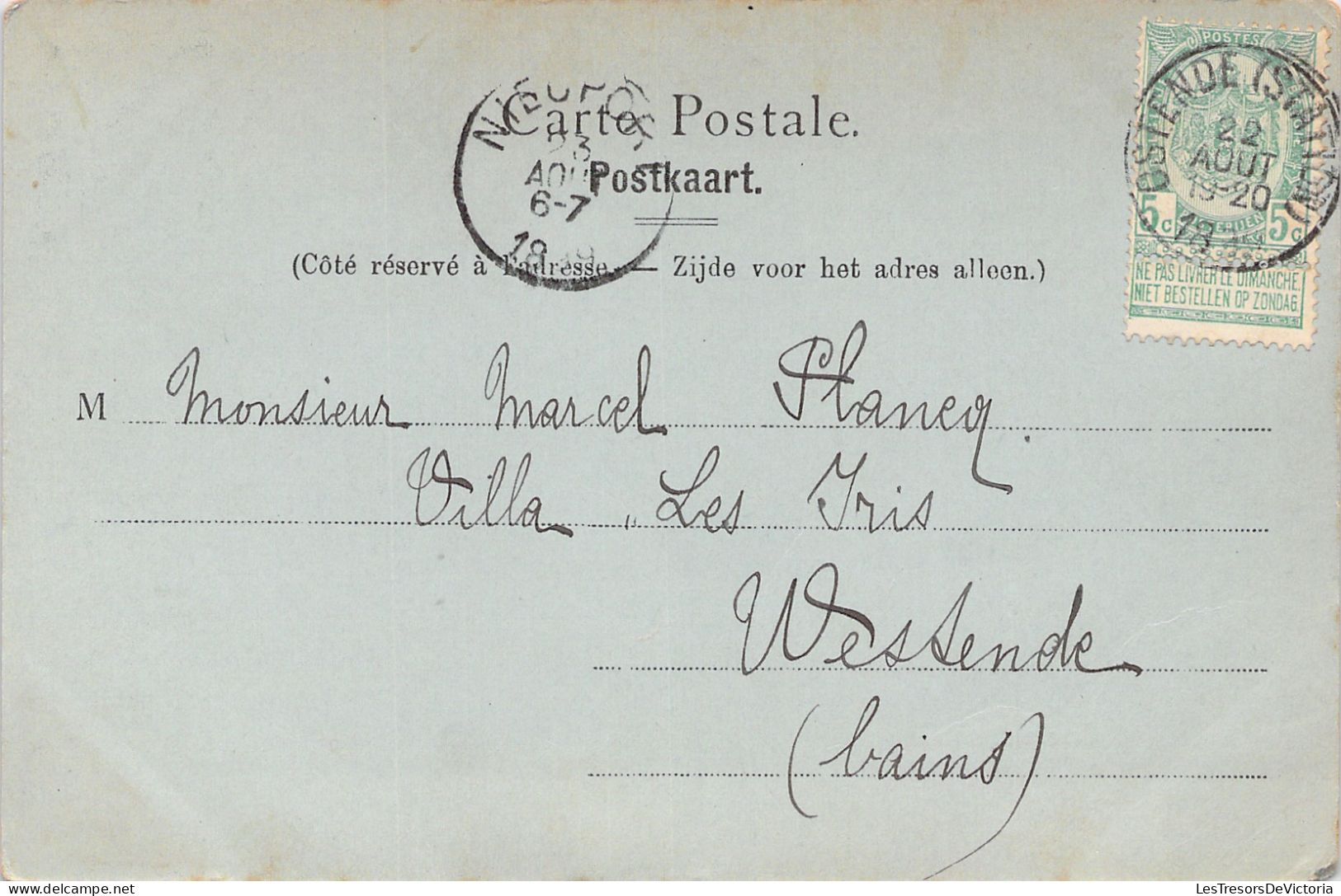 BELGIQUE - Ostende - Le Chalet Royal - Carte Circulée En 1899 - Carte Postale Ancienne - - Oostende