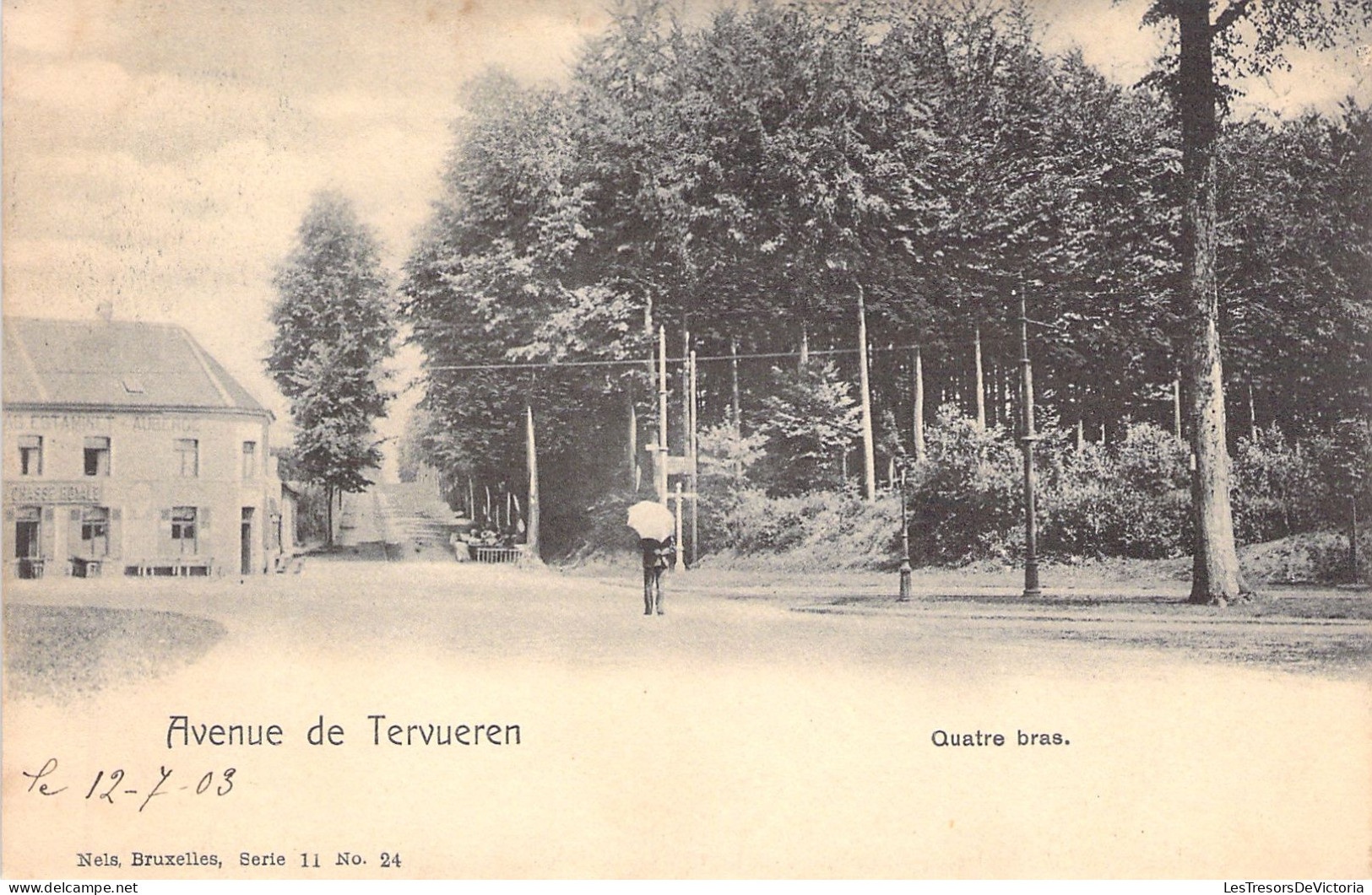BELGIQUE - Avenue De Tervueren - Quatre Bras - Nels - Carte Postale Ancienne - - Andere & Zonder Classificatie