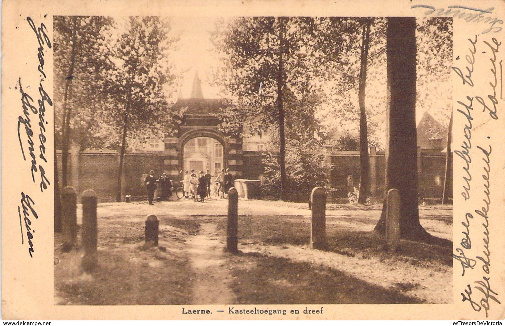 BELGIQUE - Laerne - Kasteeltoegang En Dreef - Animé - Carte Postale Ancienne - - Autres & Non Classés