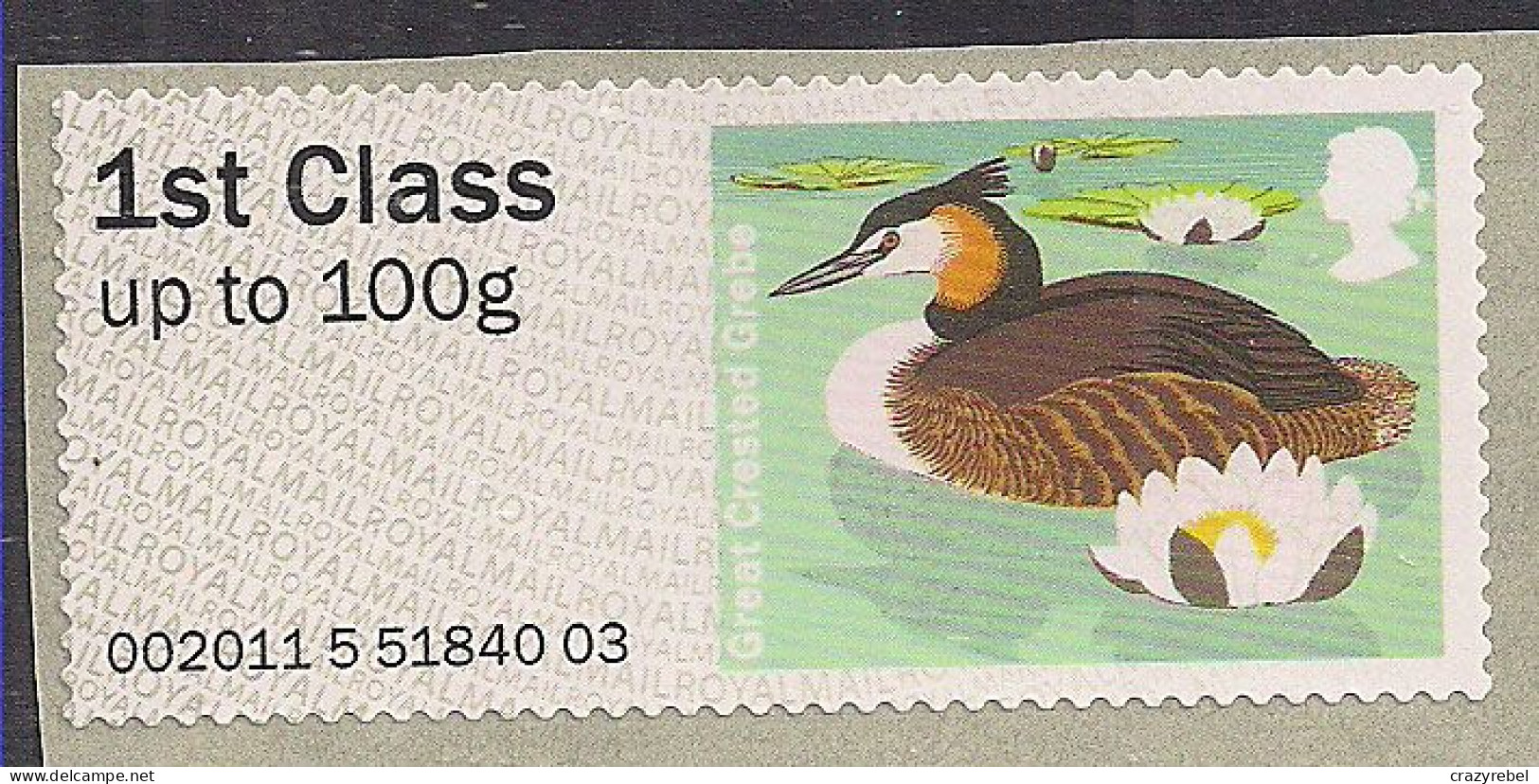 GB 2011 - 14 QE2 1st Great Crested Grebe Post & Go Umm SG FS 16 ( K356 ) - Post & Go Stamps