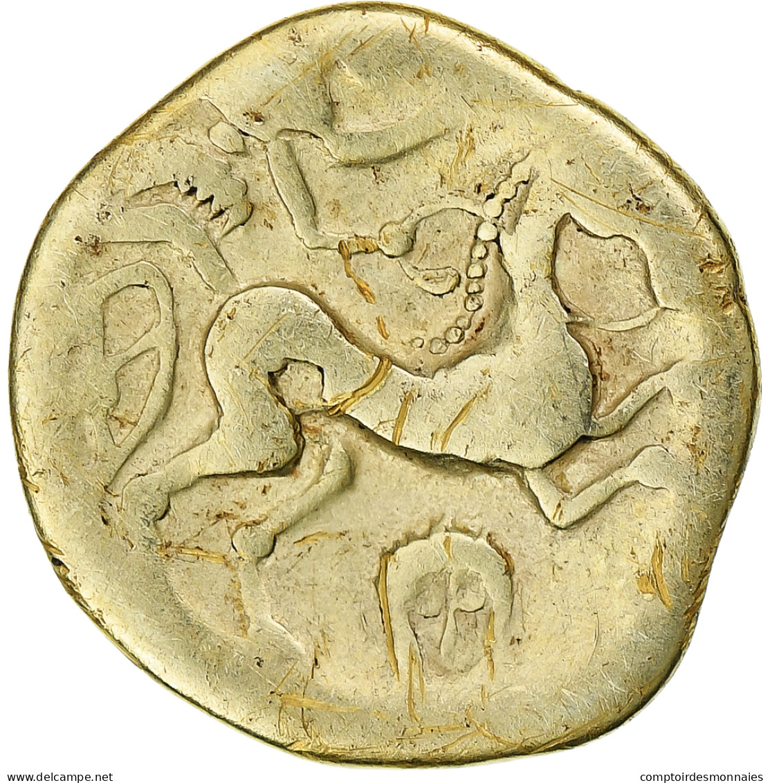 Carnutes, 1/4 Statère, 1st Century BC, Electrum, TTB, Delestrée:2524 A - Galle