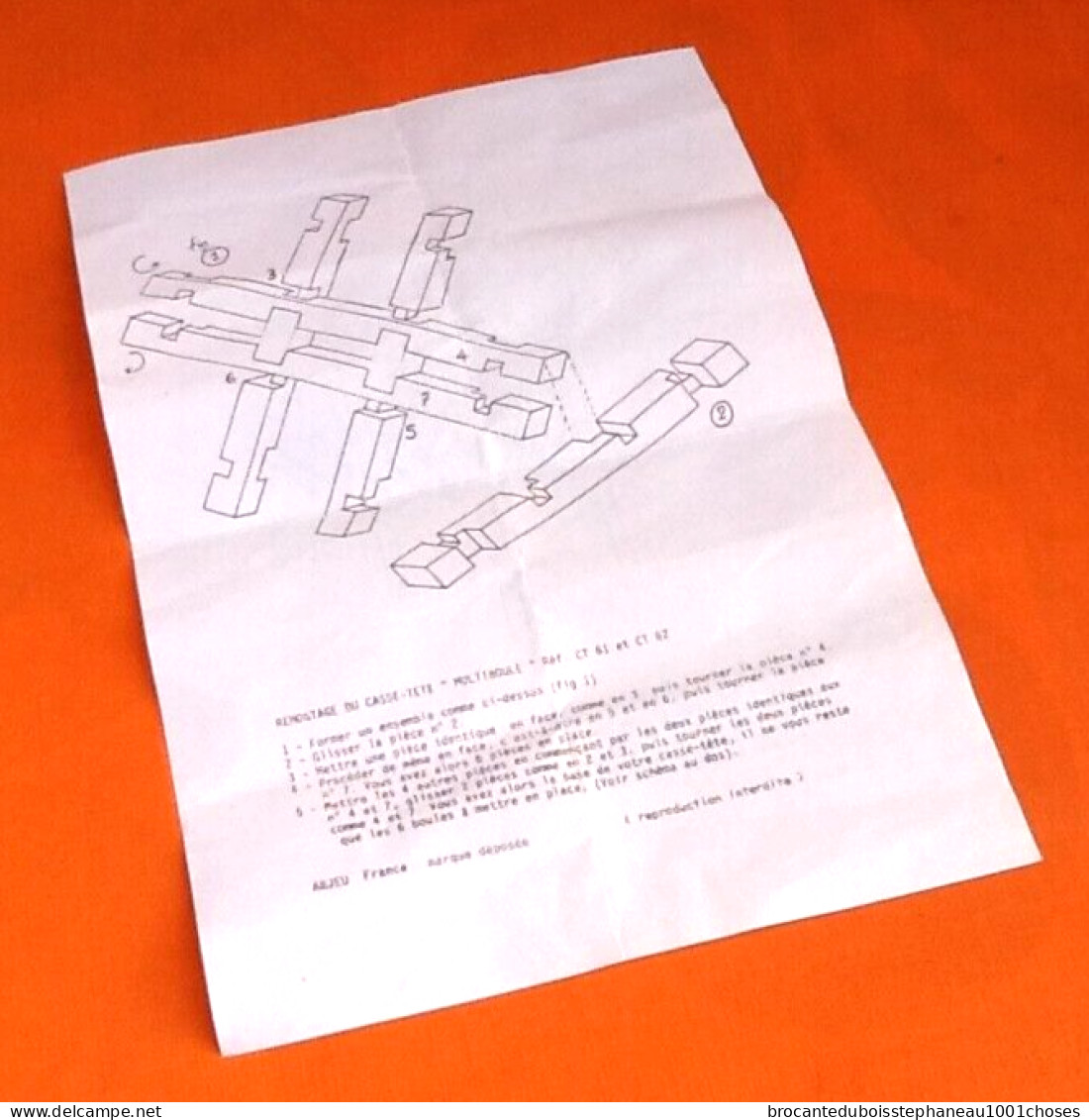Jeu Traditionnel (bois)  Casse-Tête  Multiboule  CT 61 Arjeu France Marque Déposé - Andere & Zonder Classificatie