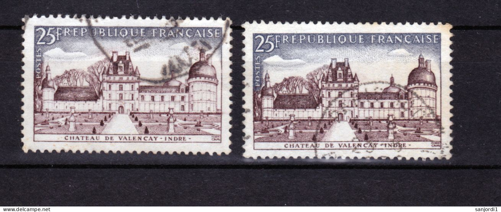 France 1128 Variété Impression Dépouillée Et Normal    Oblitéré Used TB - Used Stamps