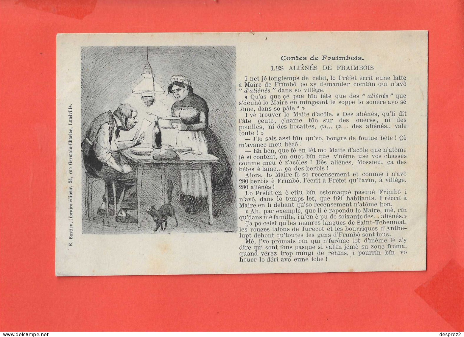 CONTES DU FRAIMBOIS Cpa Animée Les Aliénés Edit Bastien - Contes, Fables & Légendes