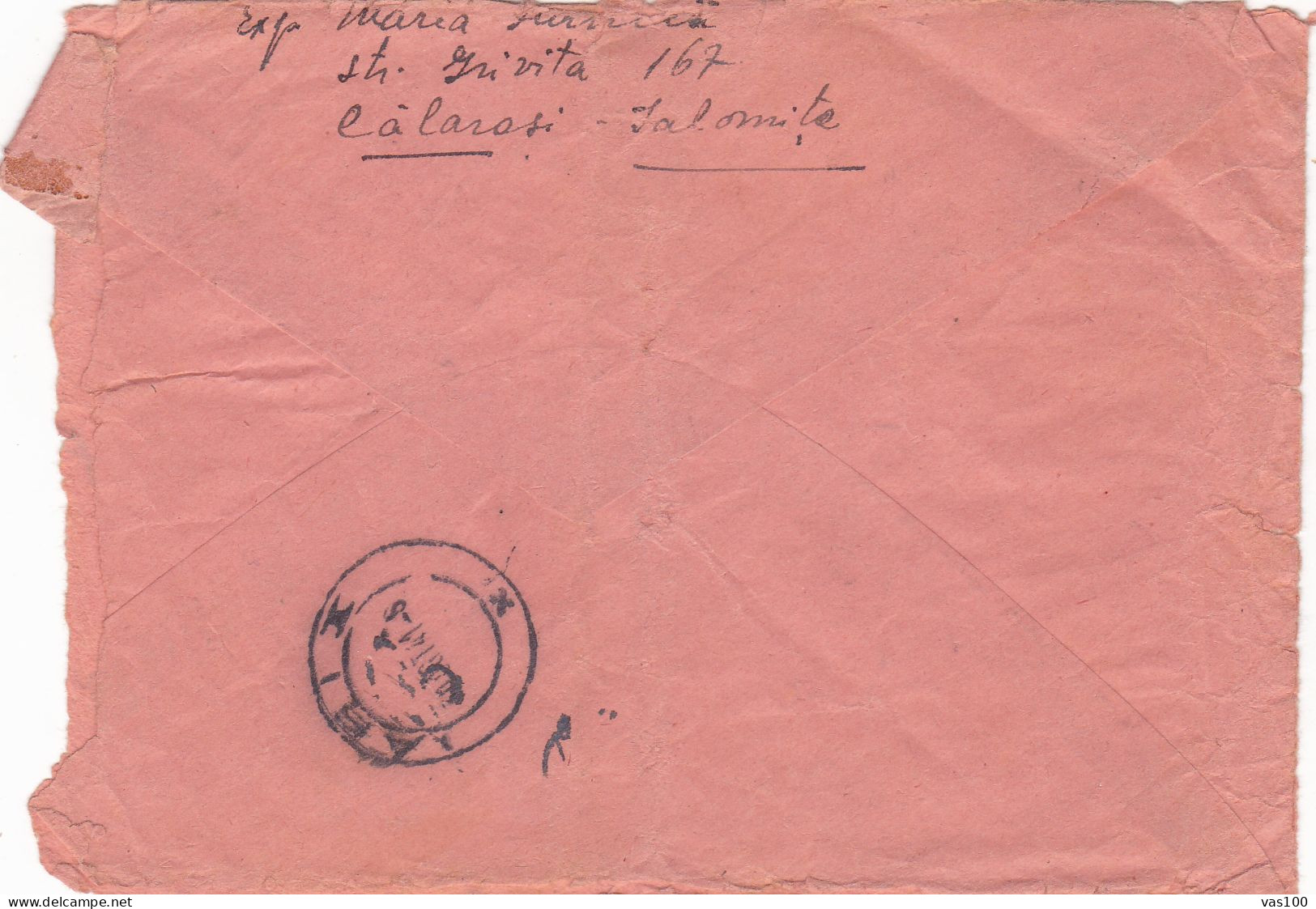 1941 Romania, WW2  REGISTERED COVER , Censorship, CALARASI - Storia Postale Seconda Guerra Mondiale