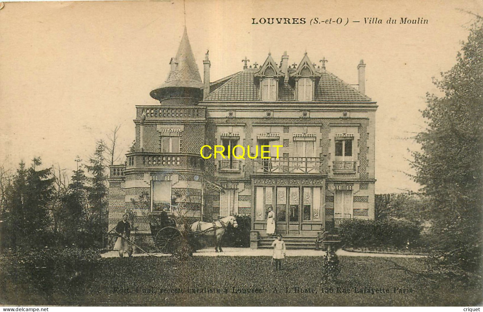 95 Louvres, Villa Du Moulin, Charrette Attelée, Personnel Et Jardinier ... - Louvres