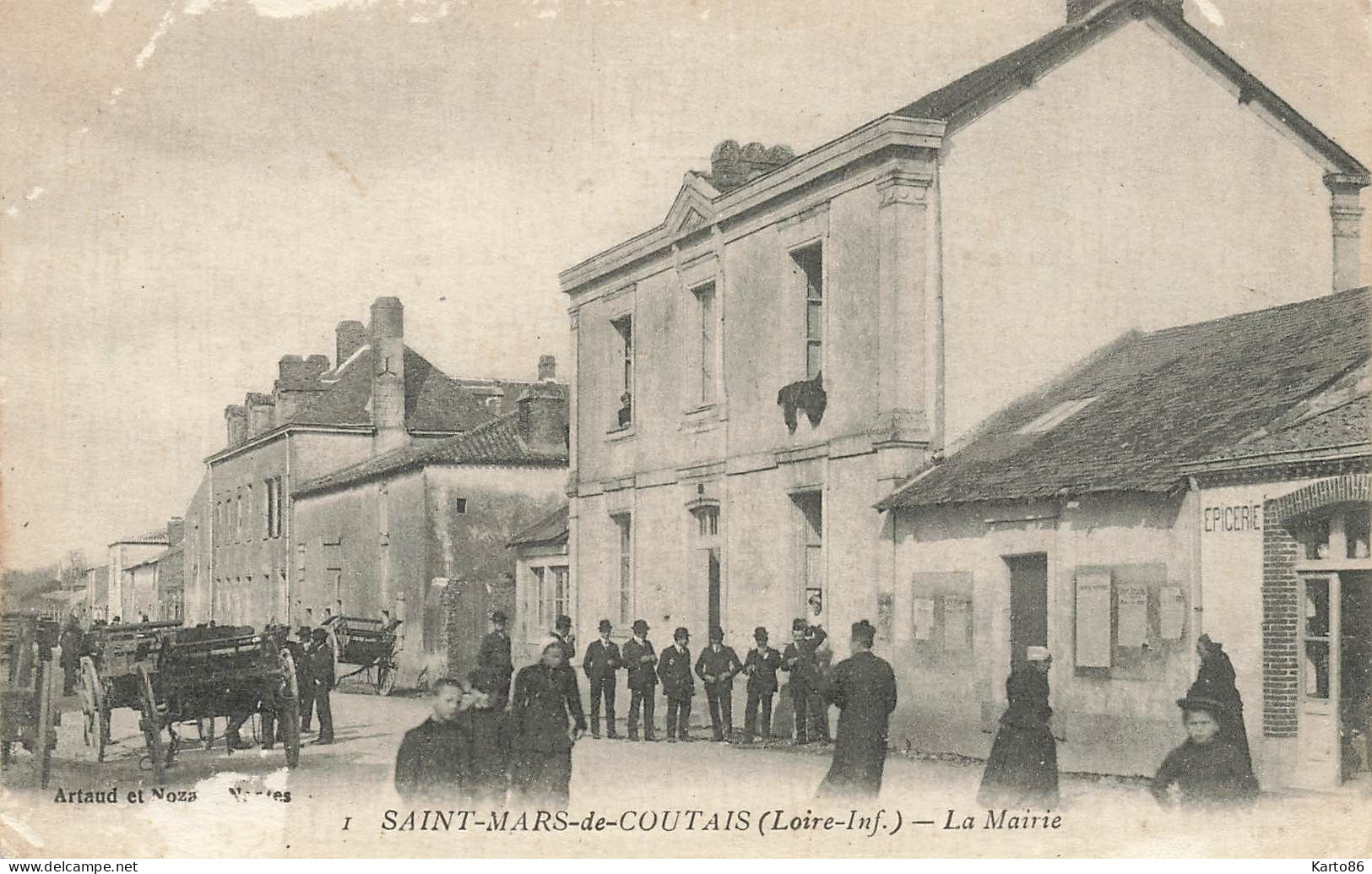 St Mars De Coutais * Rue Et La Mairie Du Village * Enfants Villageois - Faucogney