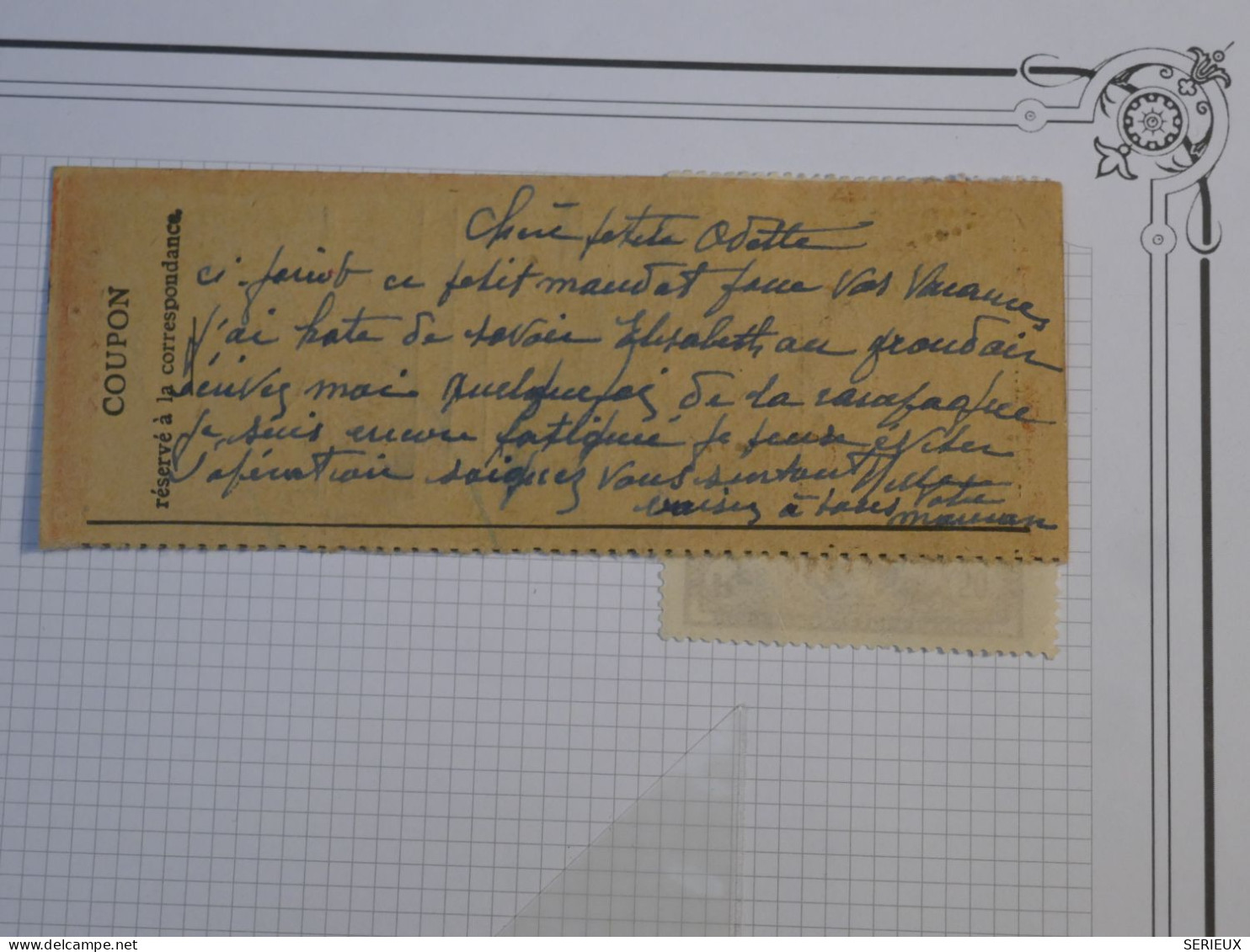 DD18 INDOCHINE SUR COUPON DE MANDAT 5000FR. RARE 1946 COCHINCHINE SAIGON   +SUPERBE QUALITé + TEXTE++AFF. INTERESSANT - Lettres & Documents