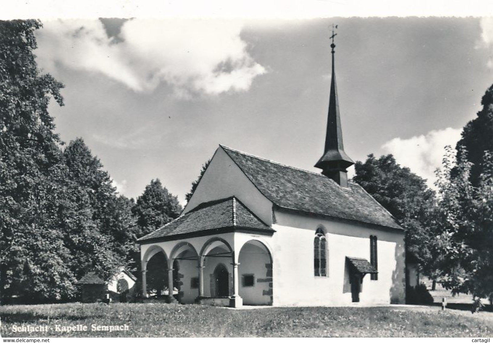 CPM (carte Photo) -33967-Suisse - Sempach Schlacht Kapelle Mit Wirtschaft-Envoi Gratuit - Sempach