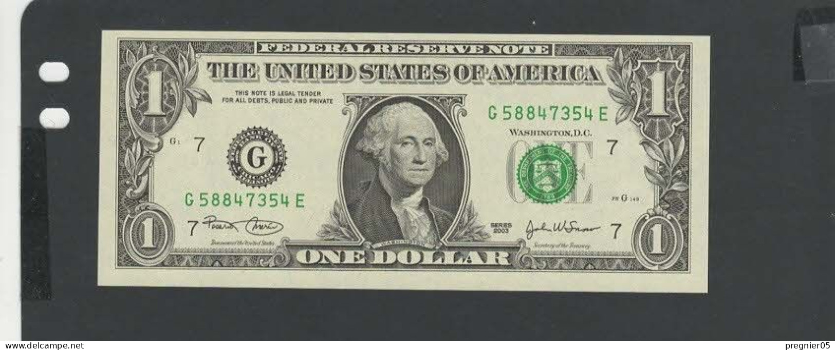 USA - Billet 1 Dollar 2003 NEUF/UNC P.515a § G 588 - Federal Reserve Notes (1928-...)