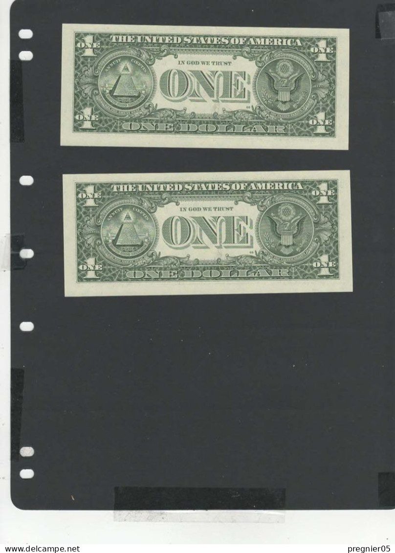 USA - LOT 2 Billets 1 Dollar 2003 NEUF/UNC P.515a § G 727 + 731 - Bilglietti Della Riserva Federale (1928-...)