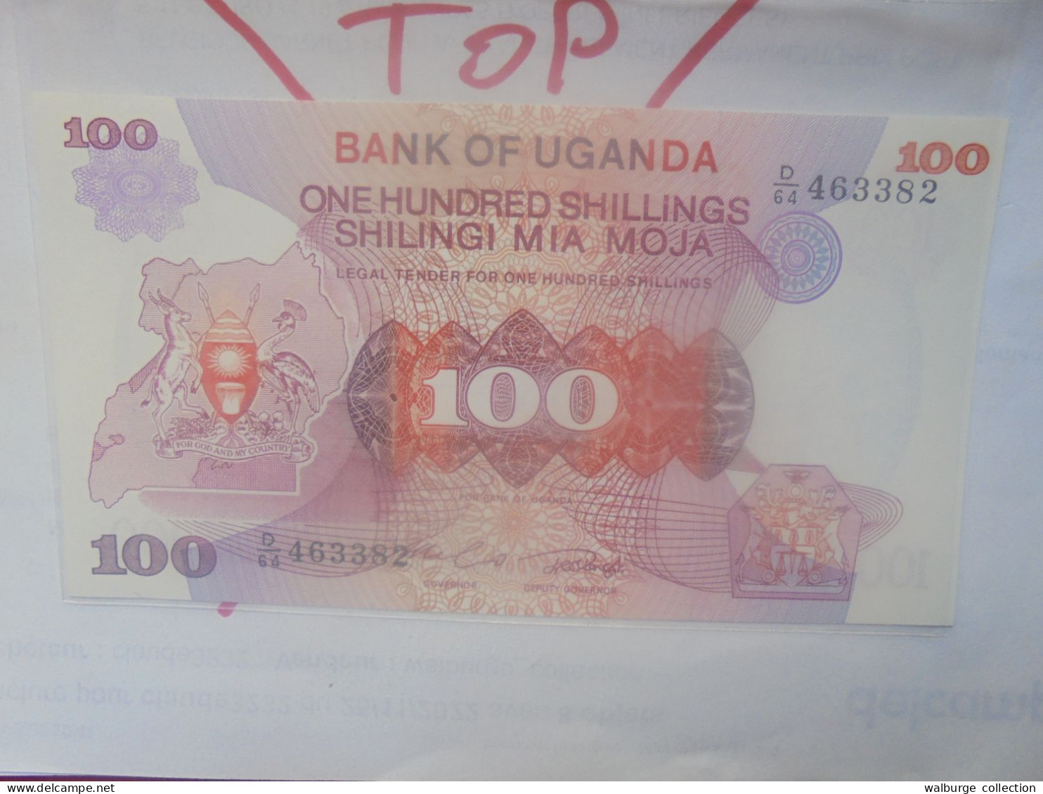 OUGANDA 100 SHILLINGS 1982 Neuf (B.31) - Oeganda