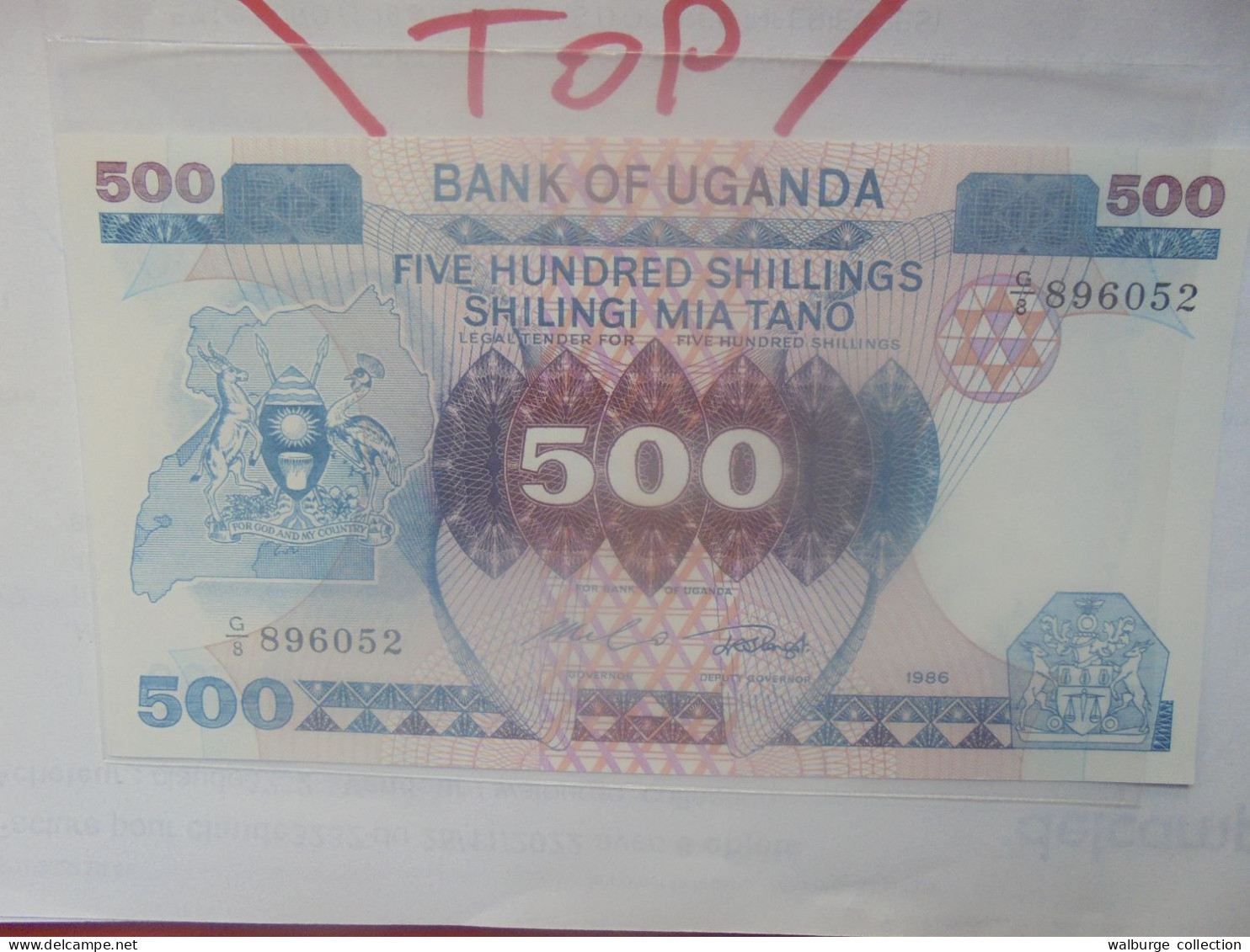 OUGANDA 500 SHILLINGS 1986 Neuf (B.31) - Oeganda