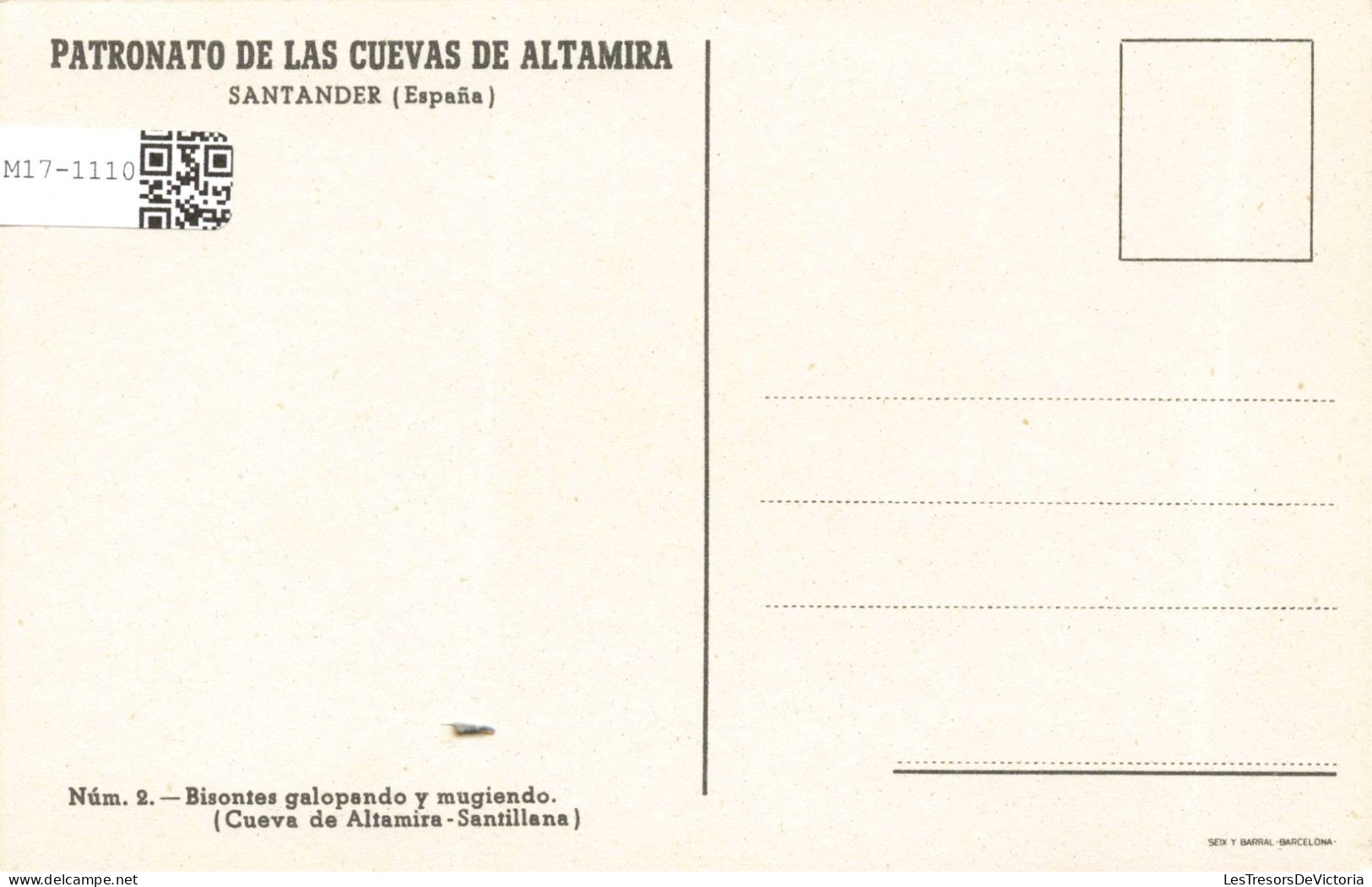 ESPAGNE - Santander - Bisontes Galopando Y Mugiendo - Colorisé - Carte Postale Ancienne - Cantabrië (Santander)