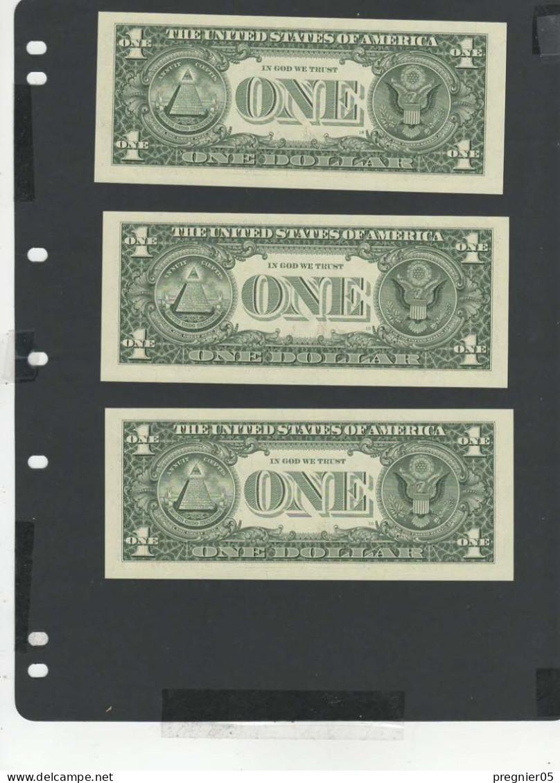 USA - LOT 3 Billets 1 Dollar 2003 NEUF/UNC P.515a § H 355 + 356 +382 - Billetes De La Reserva Federal (1928-...)