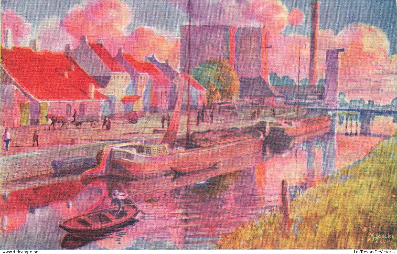 BELGIQUE - Dixmude - Les Bords De L'Yser - Colorisé - Carte Postale Ancienne - Diksmuide