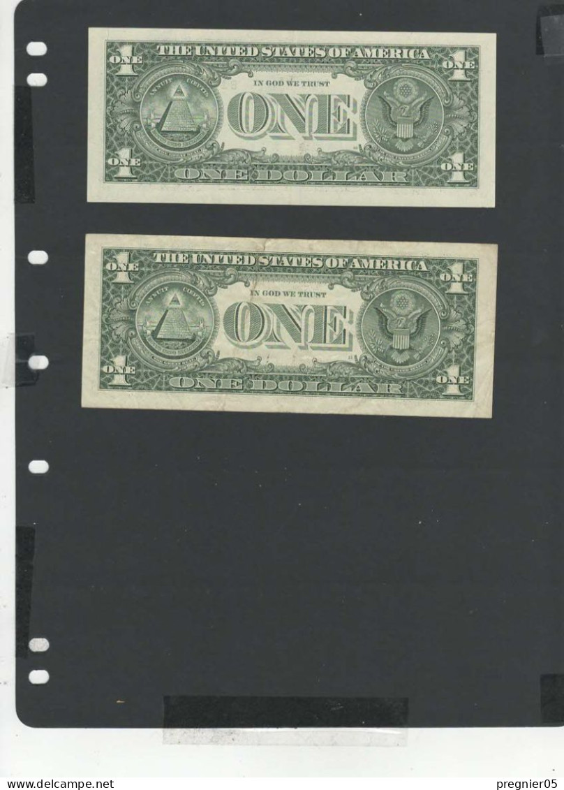 USA - LOT 2 Billets 1 Dollar 2003 SPL-TTB/AU-VF P.515a § B + L - Billetes De La Reserva Federal (1928-...)