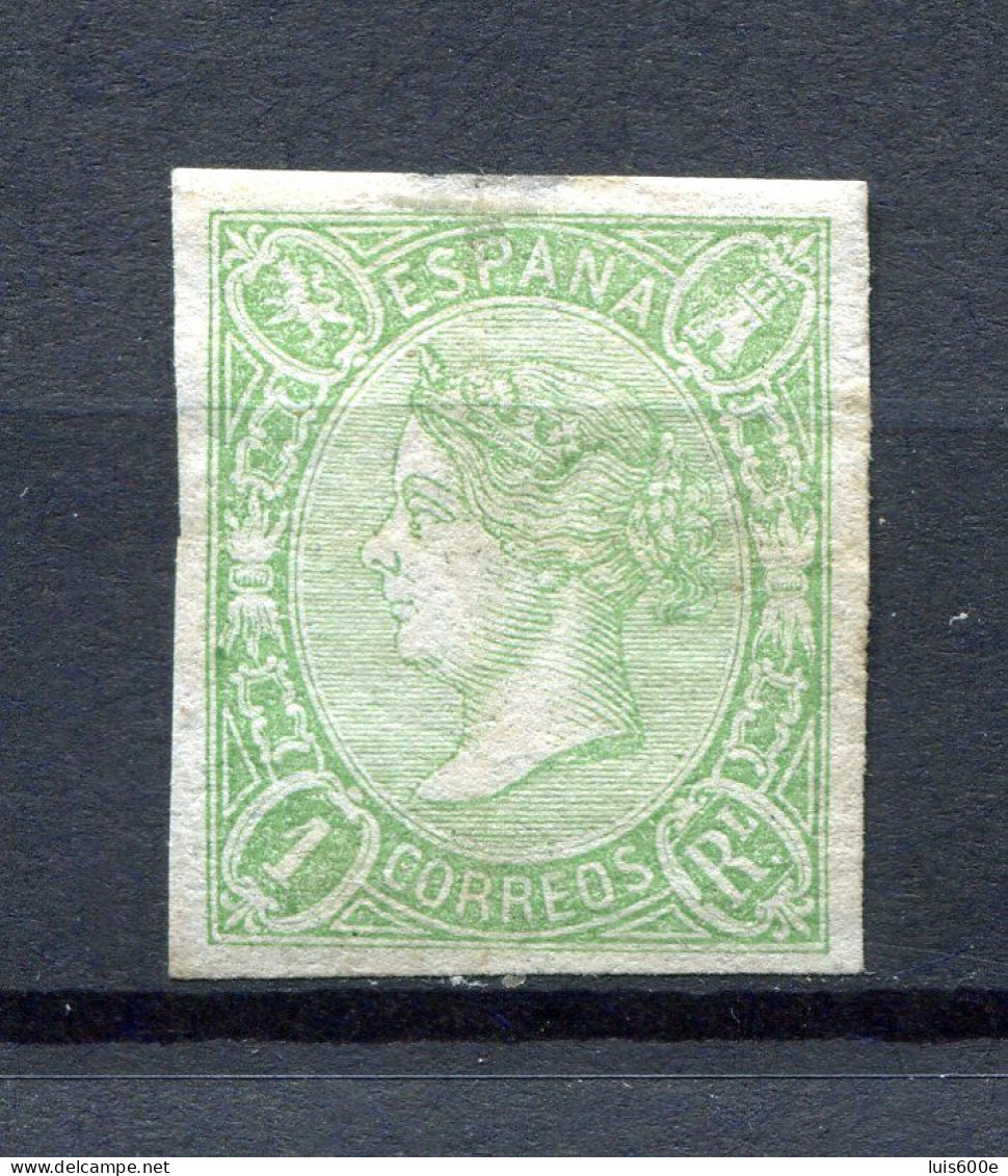 1865.ESPAÑA.EDIFIL 7*.NUEVO(MH).ADELGAZADO.CATALOGO 580€ - Unused Stamps