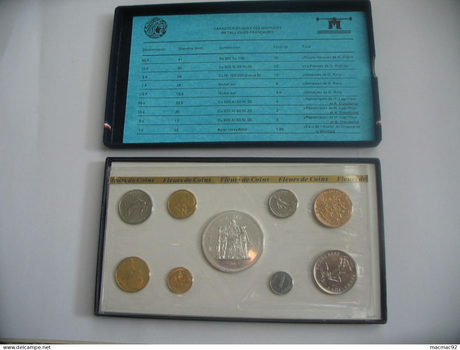 Coffret Serie FLEURS DE COINS 1977  **** EN ACHAT IMMEDIAT   **** - BU, BE & Estuches