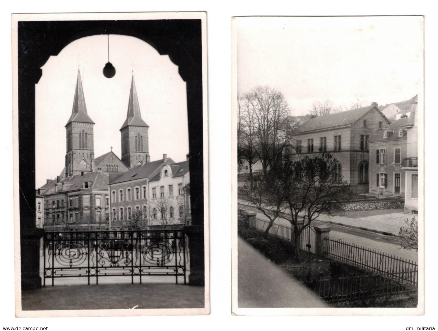 LOT 2 CARTES PHOTO : DUDELINGEN - DUDELANGE - LUXEMBOURG - BEAUX AFFRANCHISSEMENTS 1943 - 2WK - WW2 - Dudelange