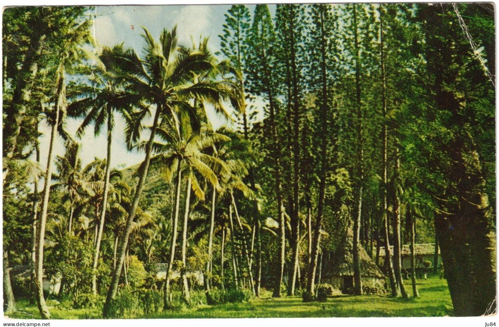 Nouvelle Calédonie - Tontouta - Cachet Tontouta Aeroport - Petit Couli - La Tribu - Carte Postale Pour L'Aéroport D'Orly - Briefe U. Dokumente