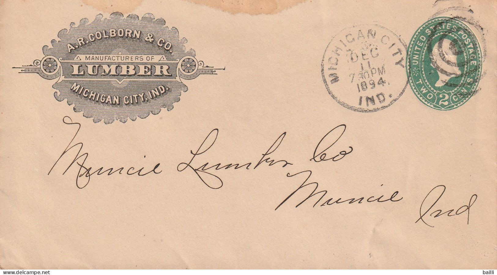 Etats Unis Entier Postal  Privé 1894 - ...-1900