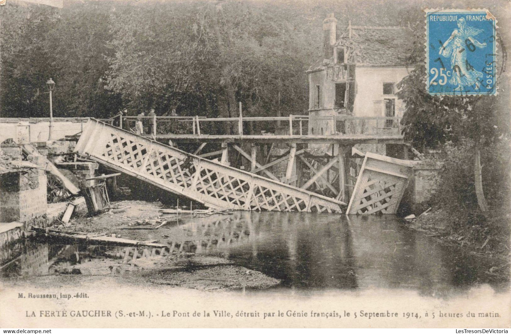FRANCE - La Ferté-Gaucher - Le Pont De La Ville - Détruit Par Le Génie Français - Carte Postale Ancienne - La Ferte Gaucher