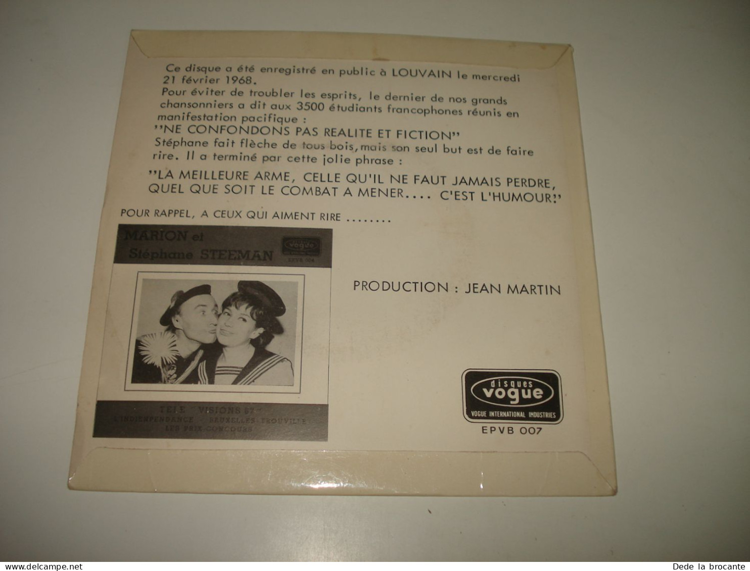 B11 /  Lot  3 X 45 T - Stephane Steeman - Marion - Humoristes Belge - Petit prix